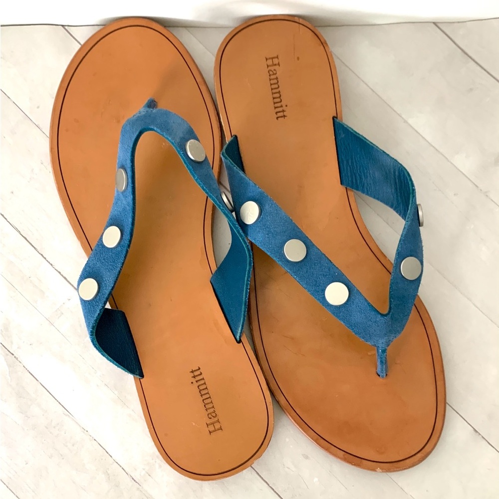 HAMMITT Winston Abyss Flip Flop Suede Sandals Sz 9 - Picture 2 of 8